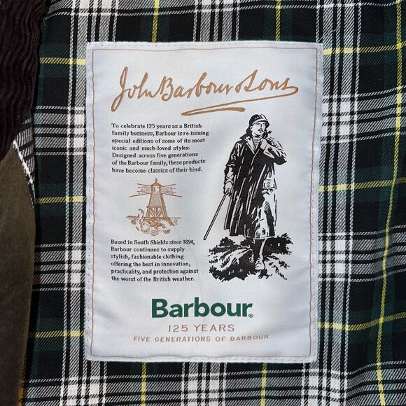 Barbour Icons Haydon Waxed Double-Breasted Coat Jacket NWT Mens Medium Olive D/C - Picture 13 of 16